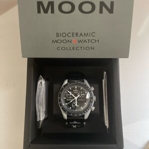 Omega Black Dial Bioceramic Chronograph Watch